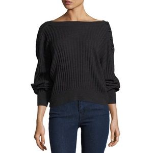 IRO Takavok Wideneck Ribbed Wool Sweater S